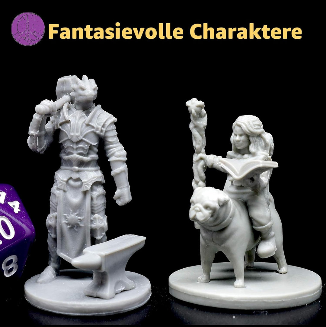 Wildspire Hero, NPC-Miniaturen für DND-Miniaturen, 28 mm - 32 mm, unlackiert, D&D-Miniaturen, Dungeo