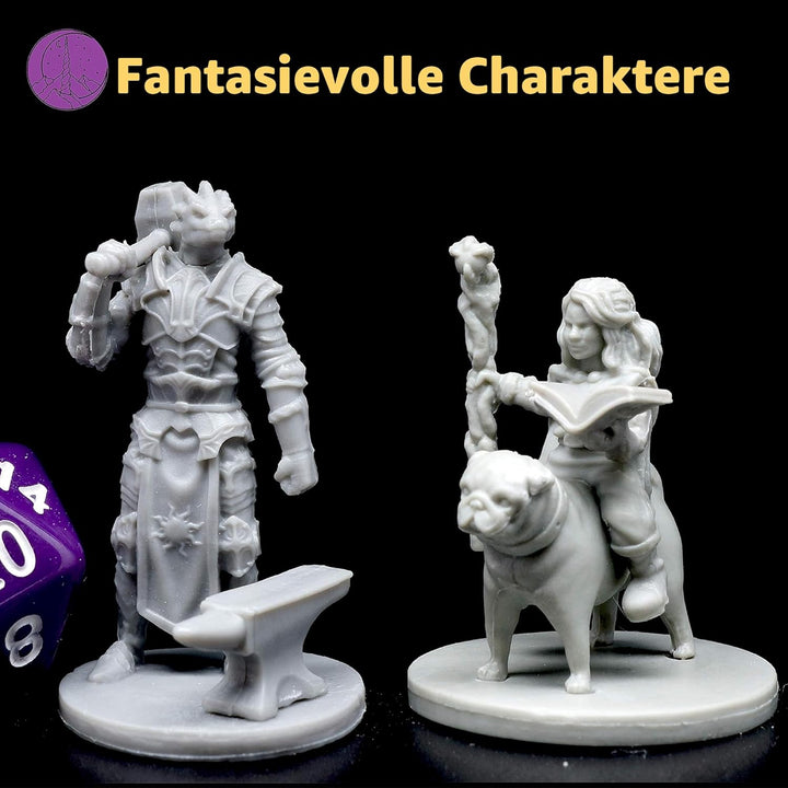 Wildspire Hero, NPC-Miniaturen für DND-Miniaturen, 28 mm - 32 mm, unlackiert, D&D-Miniaturen, Dungeo