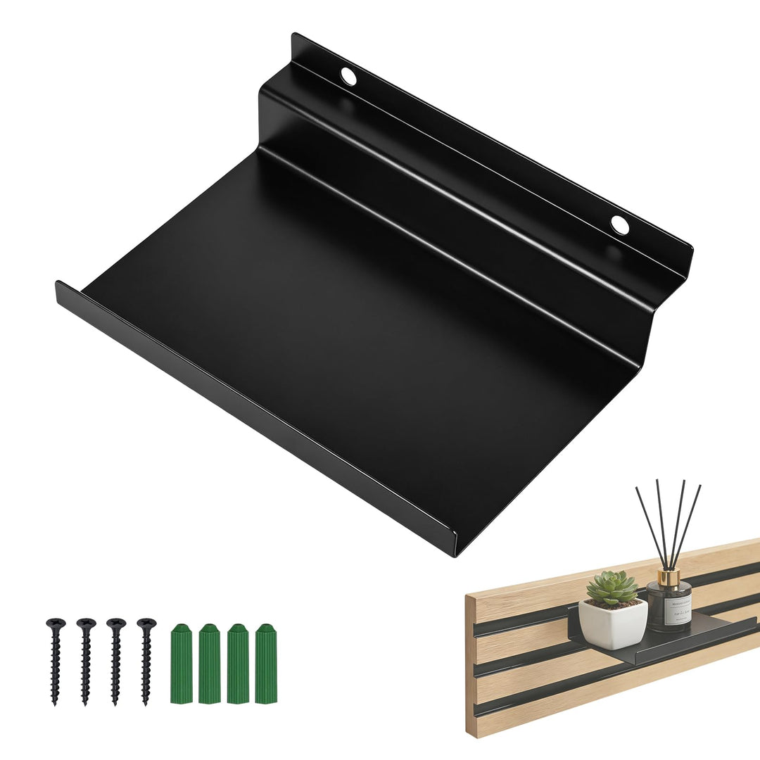 1 Pcs Regal für Akustikpaneele Ohne Bohren 25 x 15 cm, Wandorganizer für Akustikpaneele Schwarz, Aku