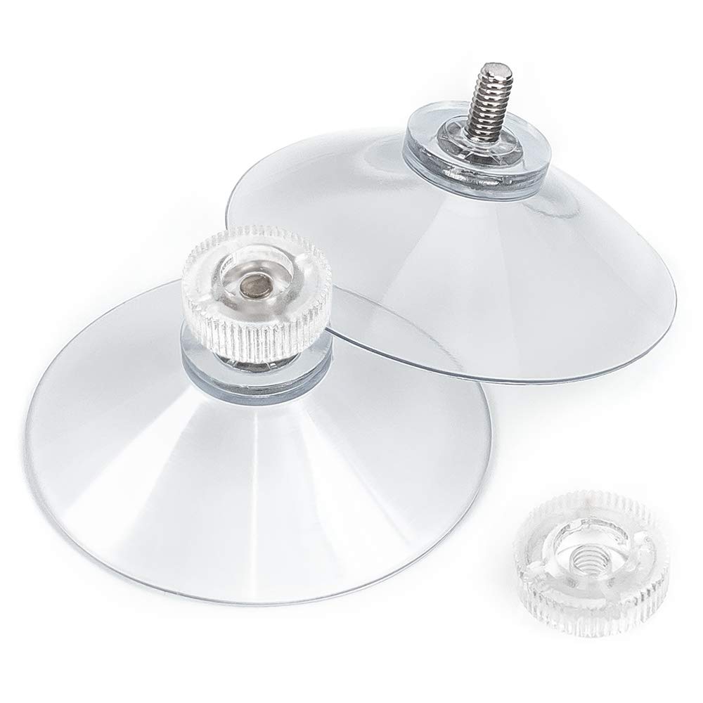 Saugnäpfe Ø 50 mm | M4 Gewinde – Länge 6 mm | V2A Edelstahl | Rändelmutter | DHL-Versand | HOCHWERTI