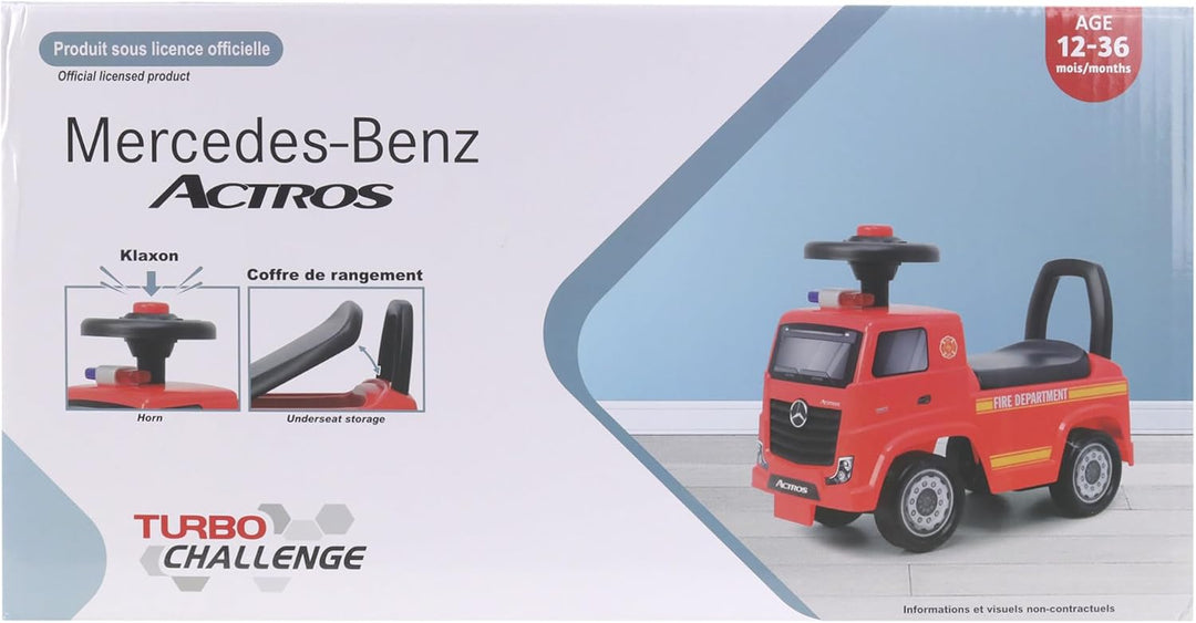 TURBO CHALLENGE - Mercedes Actros Feuerwehrmann – Lauflernhilfe – 119300 – Freiräder – Rot – max. 23