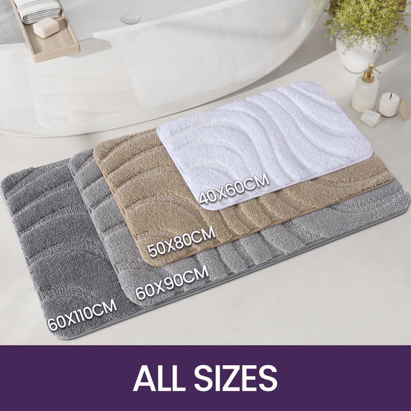 DEXI Badteppich rutschfest 60 x 110cm, weicher Mikrofasern Badematte, Wasserabsorbierende Badezimmer
