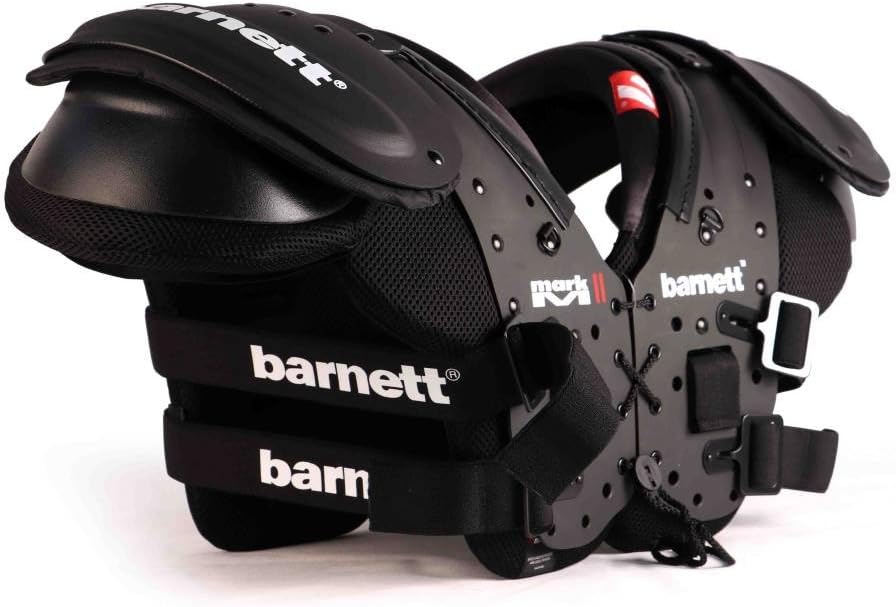 BARNETT Shoulderpad Mark II American Football Schulterschutz Profi, Farbe schwarz, M