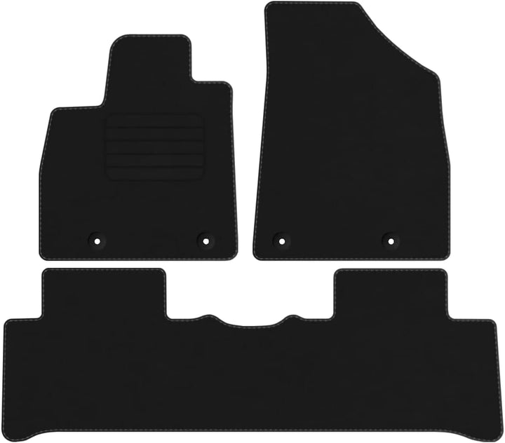 Velourmattenset für MG Marvel R ab Bj. 2021 3-TLG. STD ovale Befestigungen Mit Absatzschoner Passfor