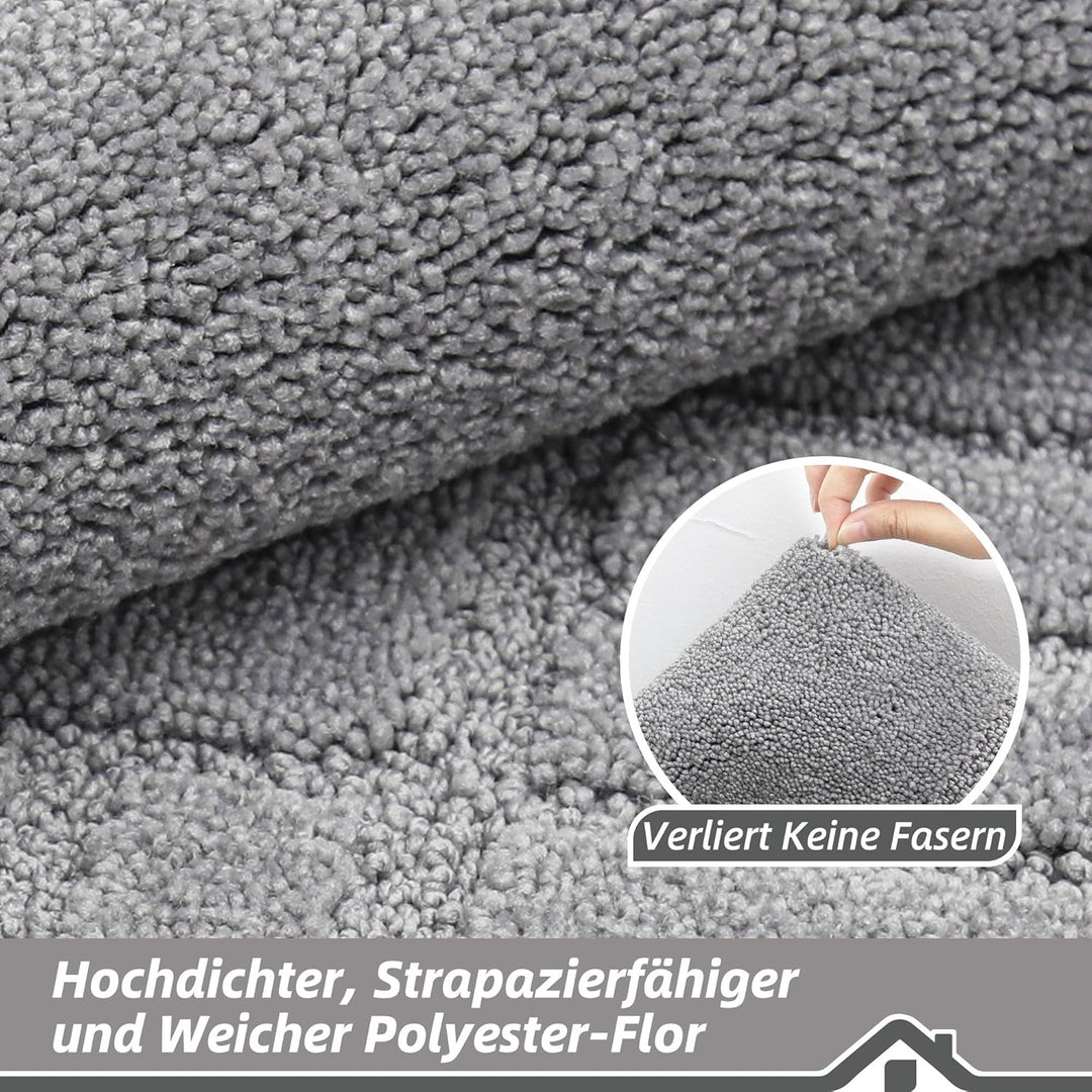 BEQHAUSE Fussmatte Innen, waschbare Sauberlaufmatte TPR rutschfeste Türmatte, Schmutzfangmatte für H