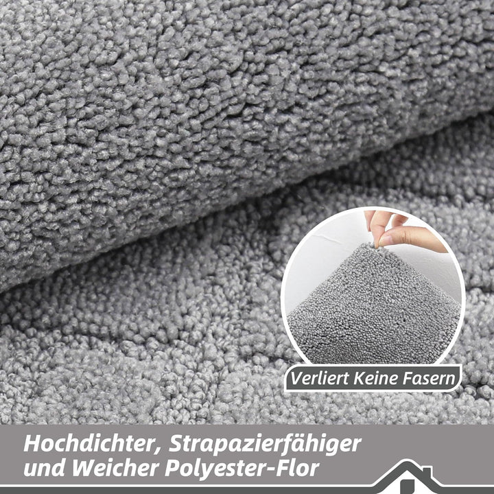 BEQHAUSE Fussmatte Innen, waschbare Sauberlaufmatte TPR rutschfeste Türmatte, Schmutzfangmatte für H