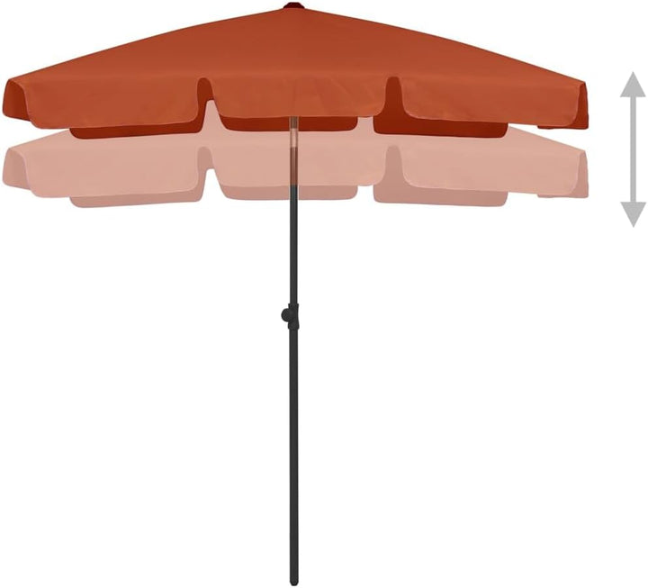 vidaXL Strandschirm Kippbar Sonnenschirm Balkonschirm Gartenschirm Ampelschirm Marktschirm Schirm Te
