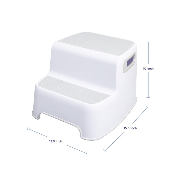 Ubbi Wide 2 Step Stool for Kids, Toddler Stool for Toilet Potty Training, Slip Resistant Soft Grip f