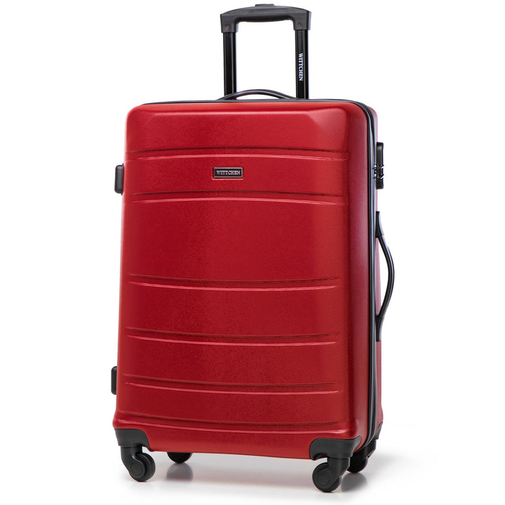 WITTCHEN Mittlerer Koffer Trolley Koffer Reisekoffer aus ABS Hartschalen Trolley 4 Rollen Kombinatio