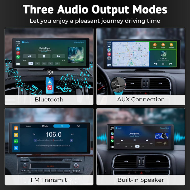 Drahtloses A-pple Carplay und Android Auto 10,26-Zoll-Touchscreen-Autoradio:1080p-Rückfahrkamera, Mi