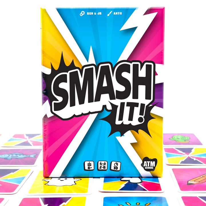 ATM Gaming Smash It – Kartenspiel für Familie und Freunde – Schnell und Verrückt – 2 bis 8 Spieler –