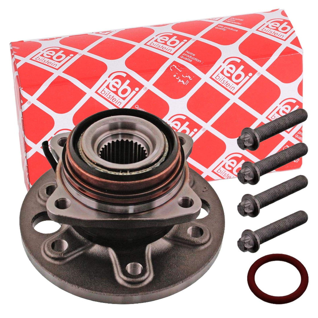 febi bilstein 44689 Radlagersatz mit Radnabe, Befestigungsschrauben und Dichtring , 1 Stück