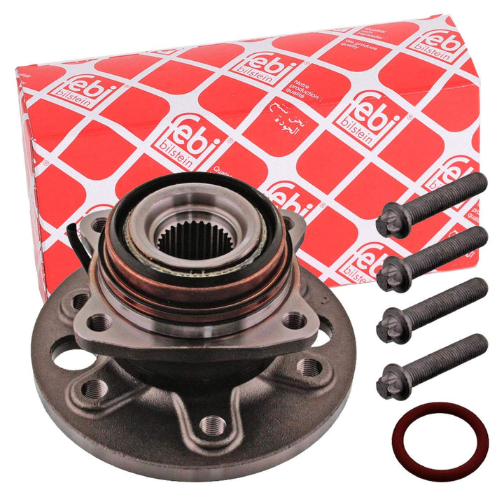 febi bilstein 44689 Radlagersatz mit Radnabe, Befestigungsschrauben und Dichtring , 1 Stück