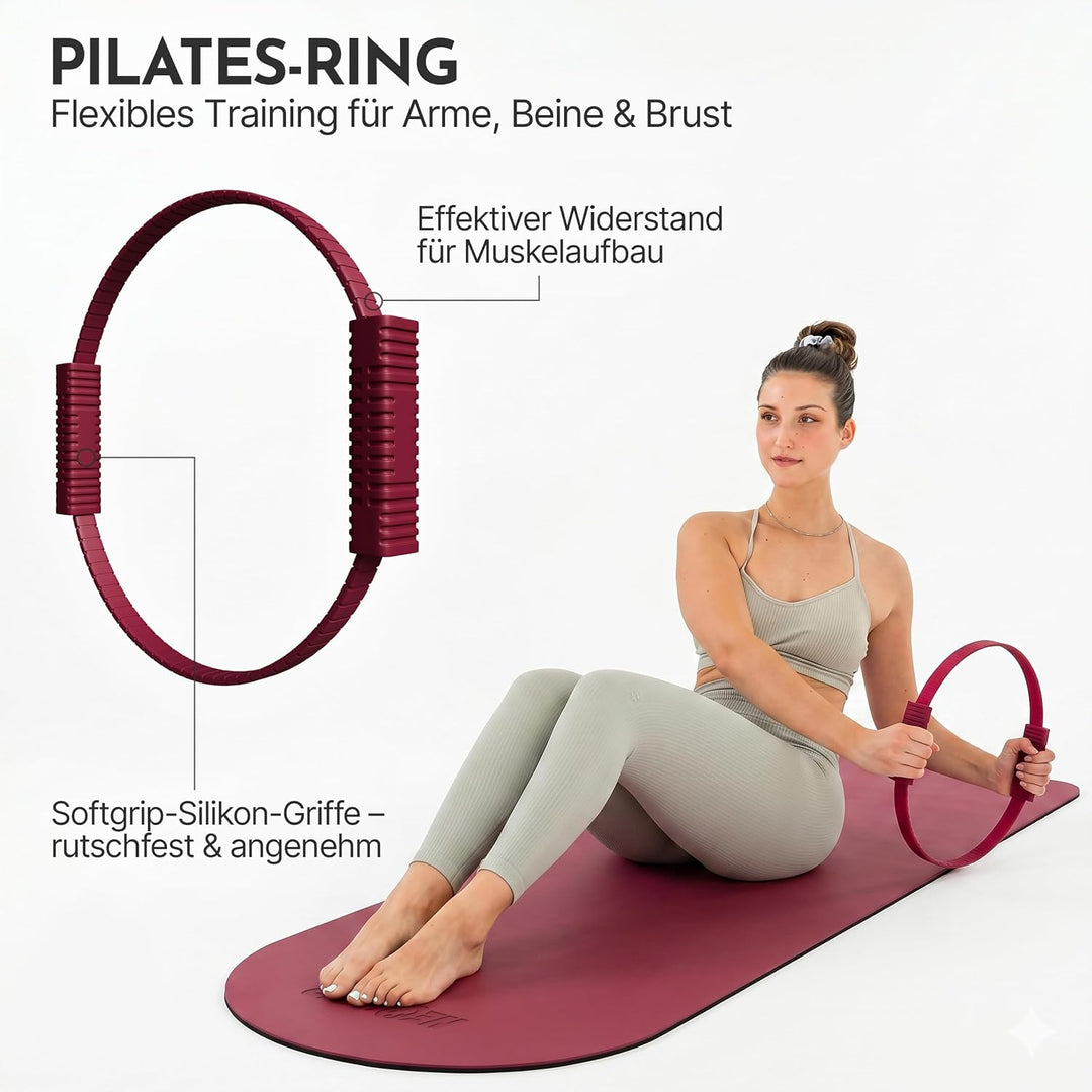 NEOLYMP Pilates Set für Zuhause – Pilates Ball, Pilates Ring & Gewichte – Komplettes Pilates Zubehör