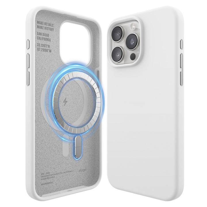 elago Magnetische Silikonhülle Kompatibel mit iPhone 15 Pro Max Hülle, Kompatibel mit MagSafe Alles