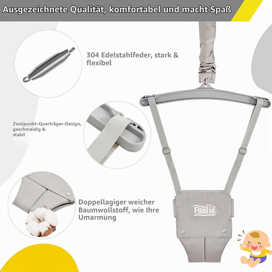 FUNLIO 2-in-1 Schaukeln Set und Baby Türhopser für Kleinkinder, Schaukelset für Kinder mit 4 Sandsäc