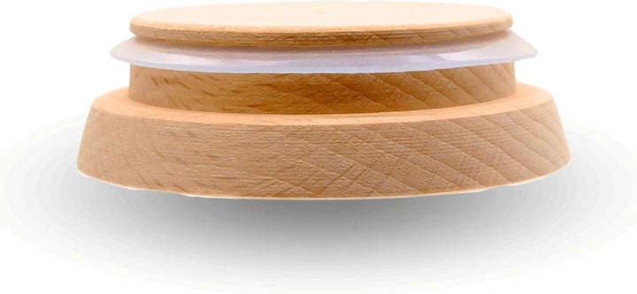 Holzdeckel mit Dichtung - Buche, Holzdeckel für ein Glas, Deckel Aus Holz, Holz Deckel, Runder Holzd