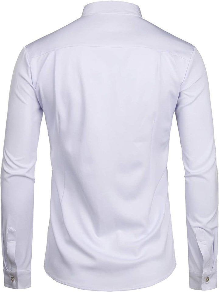 PARKLEES Herren-Smokinghemd, schmale Passform, langärmelig S Z69-weiss, S Z69-weiss