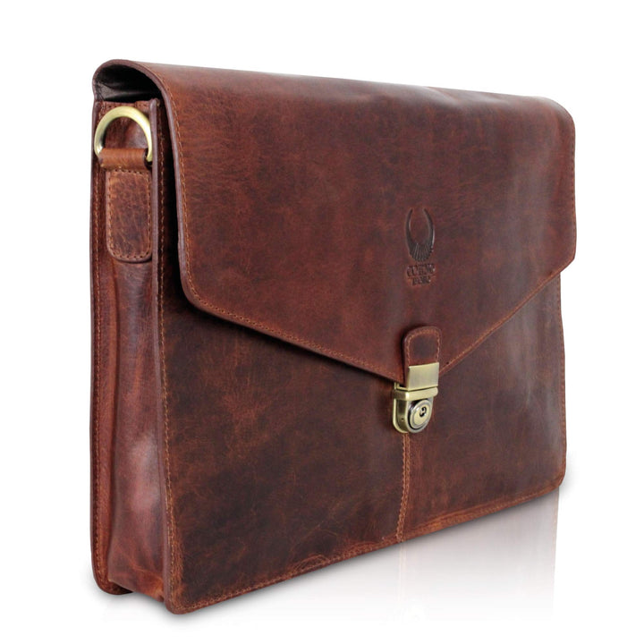 Corno d´Oro Premium Laptoptasche 13 Zoll Laptop Leder I Handgefertigte MacBook Tasche Echt Leder I U