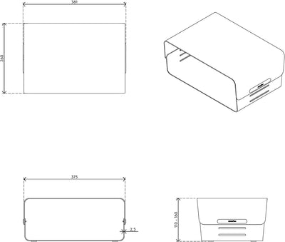 Dataflex Bento® Monitorständer - Verstellbar 123 Schwarz - 3-fach höhenverstellbarer Monitorständer,