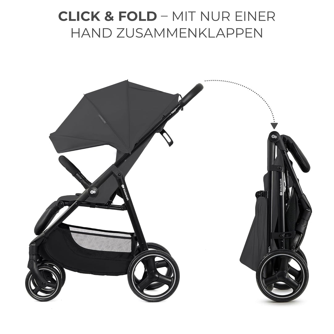 Kinderkraft TRIG 3 Kinderwagen, Kinderbuggy, Liegewagen, Sportwagen, Buggy, Zusammenklappen, Breite