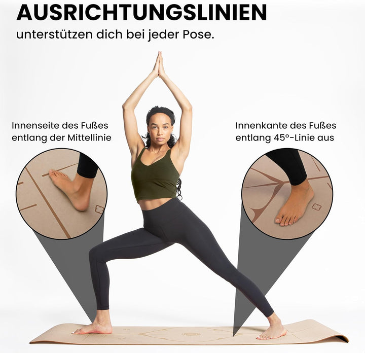 Yoga Matte – Rutschfeste Sportmatte in Deutschland entwickelt – 2 Komfort-Dicken – Formstabile Yogam