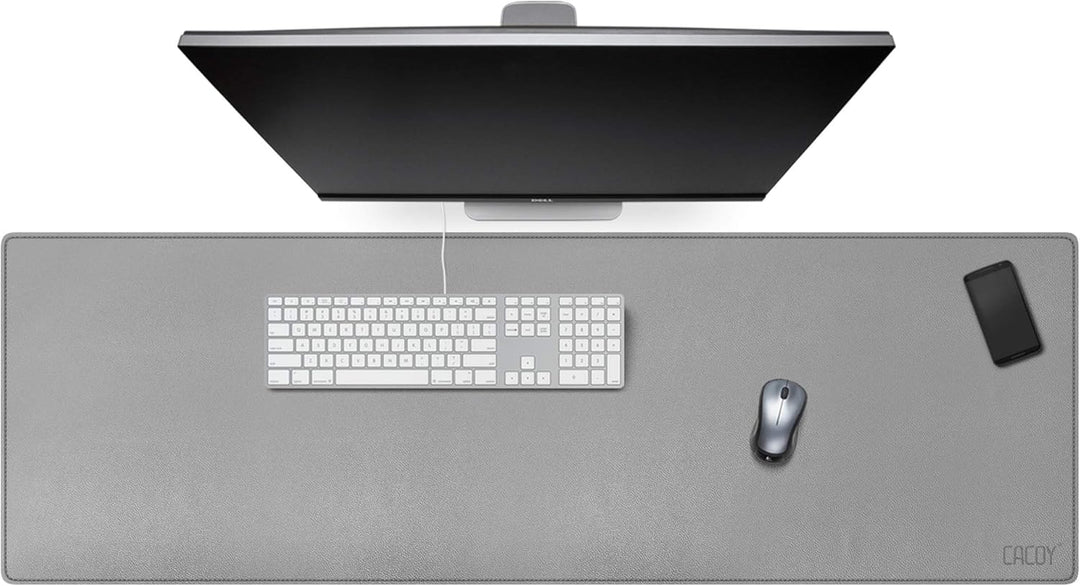 Cacoy PU-Leder Schreibtischunterlage, 120x40cm Gaming Mauspad, Gross Glatte und Wasserdichte Schreib