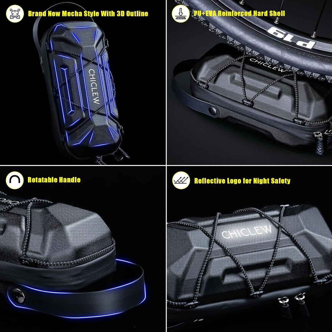 CHICLEW 3L Grosse Kapazität Scooter Tasche, Schnellverschluss Wasserdichte E Roller Tasche, Tragbare