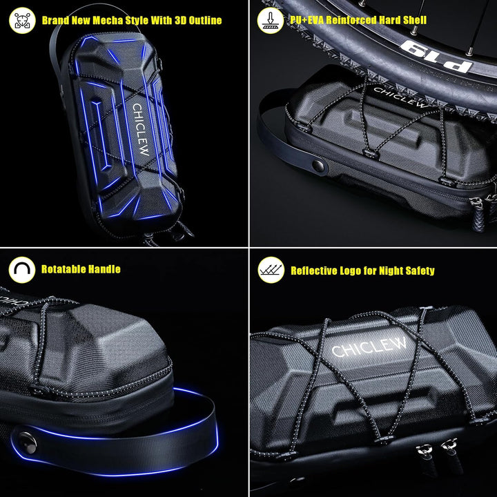 CHICLEW 3L Grosse Kapazität Scooter Tasche, Schnellverschluss Wasserdichte E Roller Tasche, Tragbare