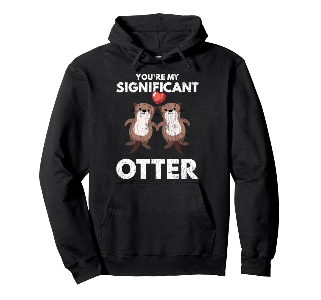 Lustiges Niedliches Signifikantes Otter Design für Ihn Ihr Pullover Hoodie