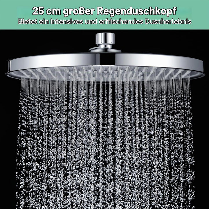 Regenduschkopf Duschkopf Regendusche Watersaving YUANNY 10 Zoll Wasserspar Universal-Kopfbrause mit