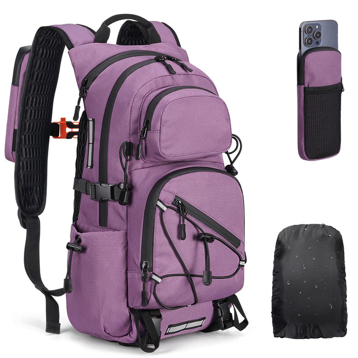 22L Wanderrucksack Herren Damen, Klein Rucksack Leicht Reiserucksack mit Telefonhalter, Trekkingruck