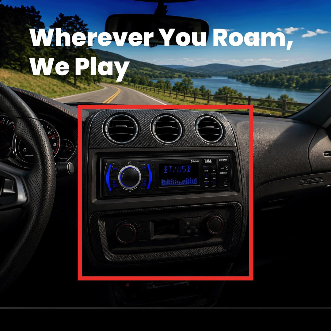 BOSS Audio 616UAB Single-DIN Mech-Less Multimedia Player