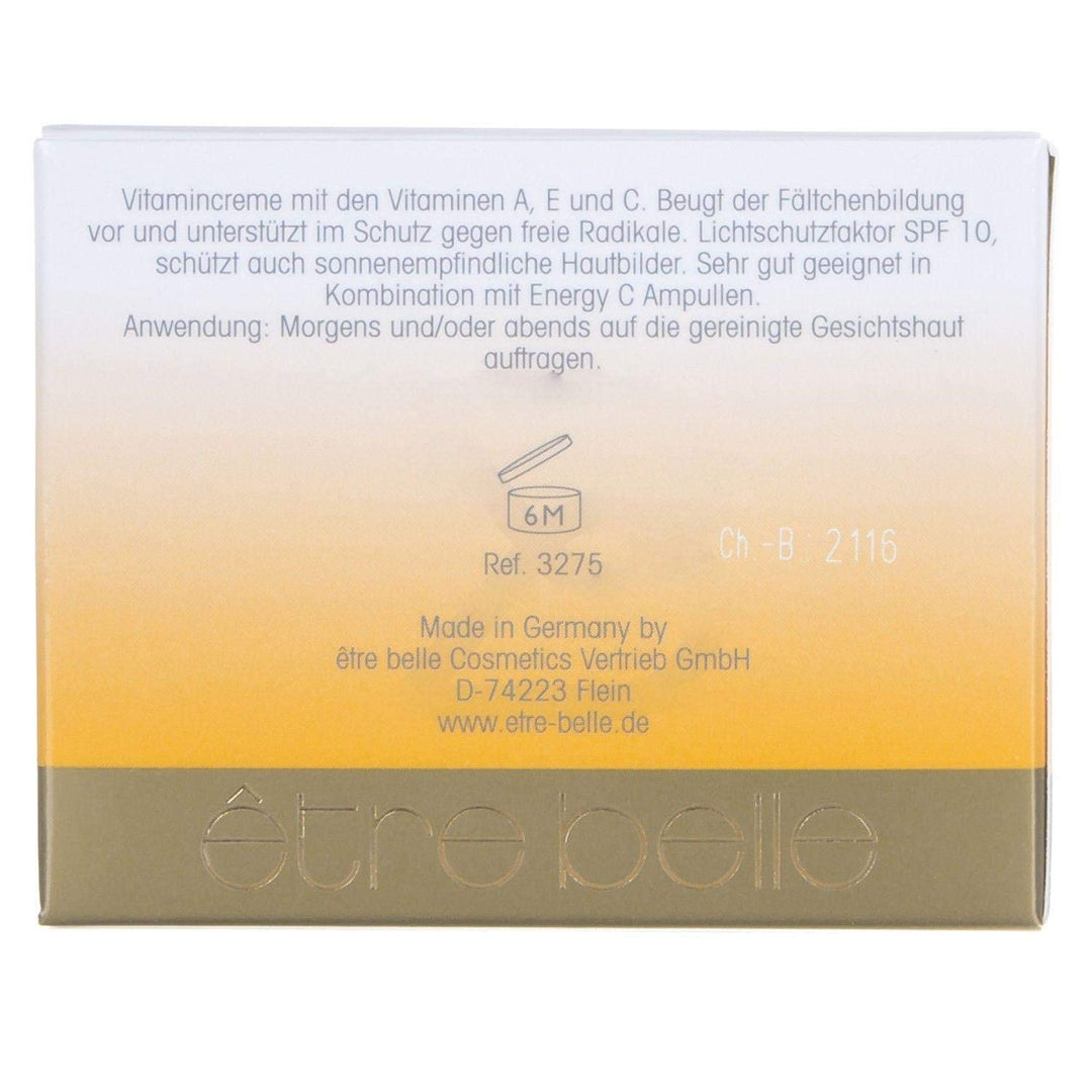Energy Plus-Creme A + E + C 50ml; être belle Cosmetics; Gesichtscreme gegen Falten; Tagespflege mit