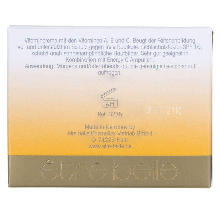 Energy Plus-Creme A + E + C 50ml; être belle Cosmetics; Gesichtscreme gegen Falten; Tagespflege mit