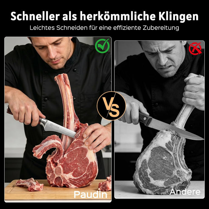 PAUDIN 15cm Filetiermesser Küchenmesser aus hochwertigem Edelstahl, Professional Kochmesser mit Scha
