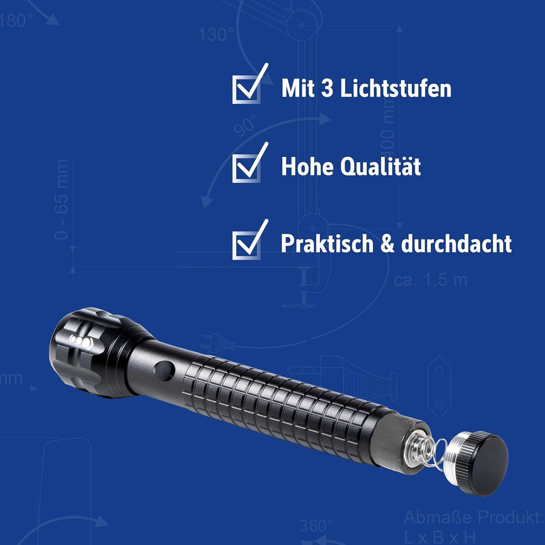 MAUL LED-Taschenlampe MAULkronos M – outdoor-taugliche mittelgrosse LED Taschenlampe für die profess