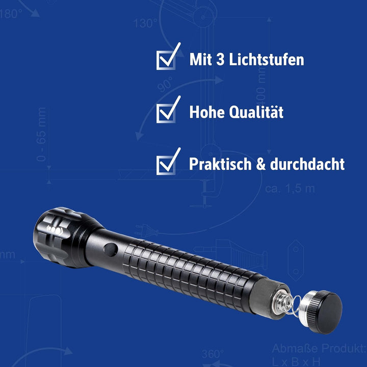 MAUL LED-Taschenlampe MAULkronos M – outdoor-taugliche mittelgrosse LED Taschenlampe für die profess