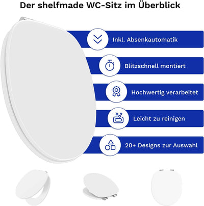 shelfmade Klodeckel mit Absenkautomatik Motiv aus MDF - Toilettensitz mit Absenkautomatik Motiv abse