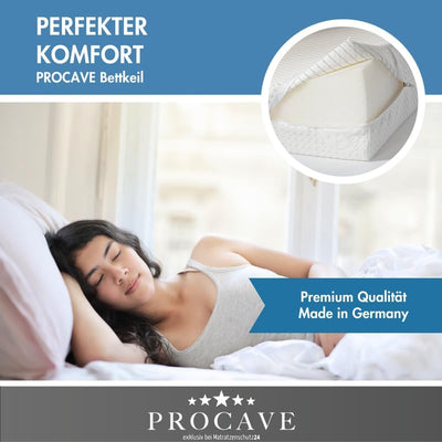 PROCAVE Bettkeil mit Bezug aus Silver Protect-Doppeltuch | Breite: 140 cm x T: 45 cm x H: 15/1 cm |