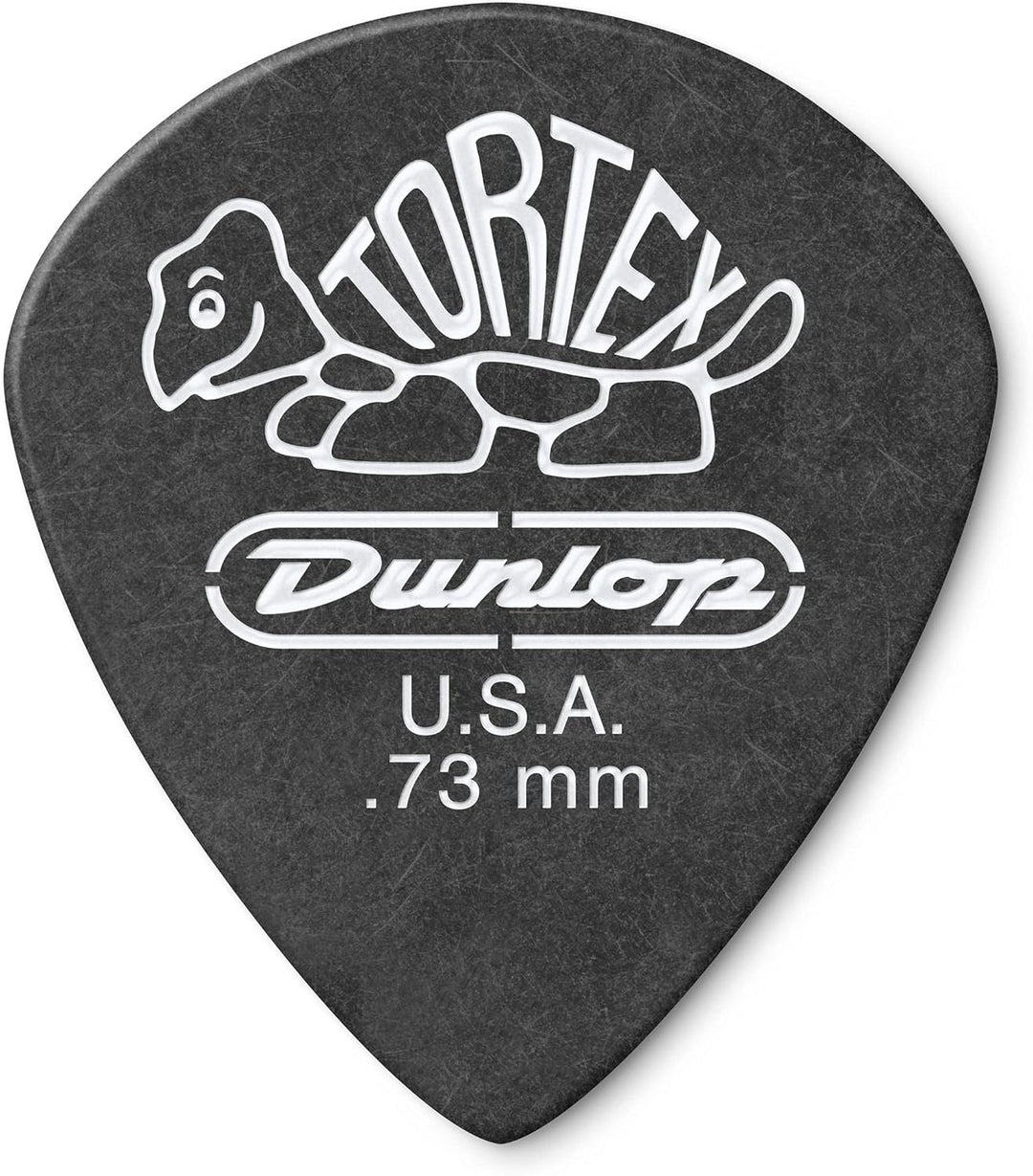 Jim Dunlop 482R.73 Guitar Picks, 0.73 mm, Pitch Black Sachet de 72 0,73mm, Sachet de 72 0,73mm