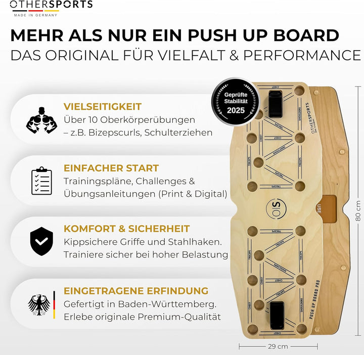 Liegestütze Brett Pro 3 – Maximal effektives Brusttraining mit Balance + Widerstandsfunktion – Push