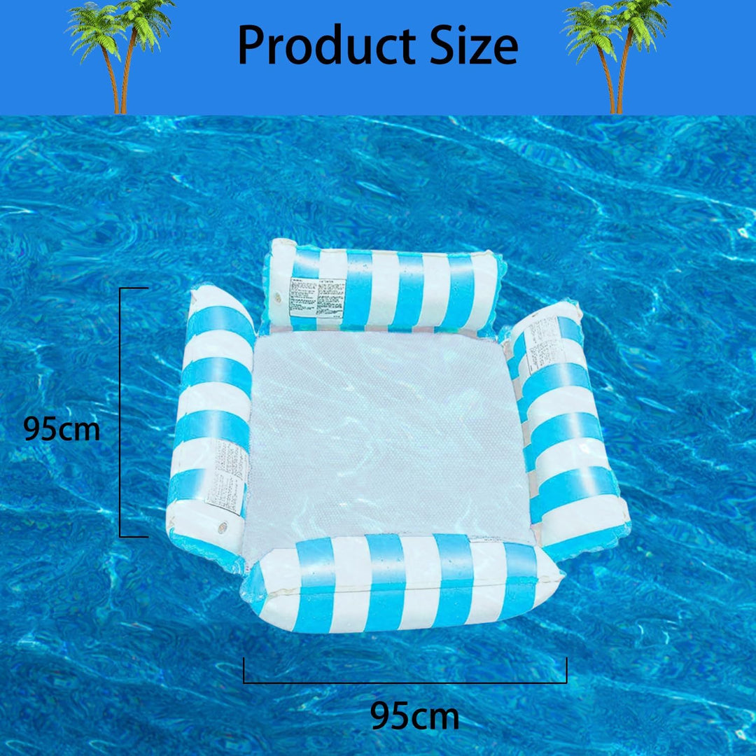 Wasserhängematte, 2 Stück 4 in1 Wasserhängematte mit Netz, Hängematte Pool, Zusammenklappbar Wasser