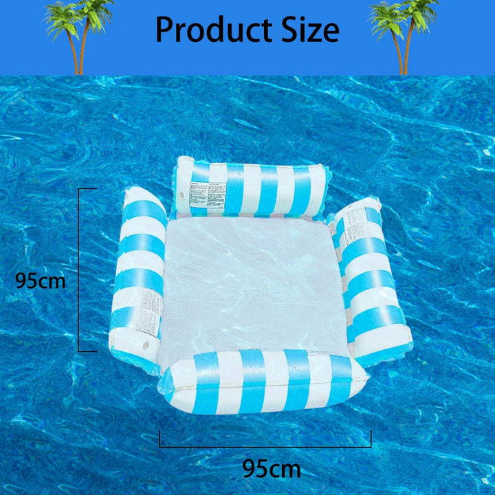 Wasserhängematte, 2 Stück 4 in1 Wasserhängematte mit Netz, Hängematte Pool, Zusammenklappbar Wasser