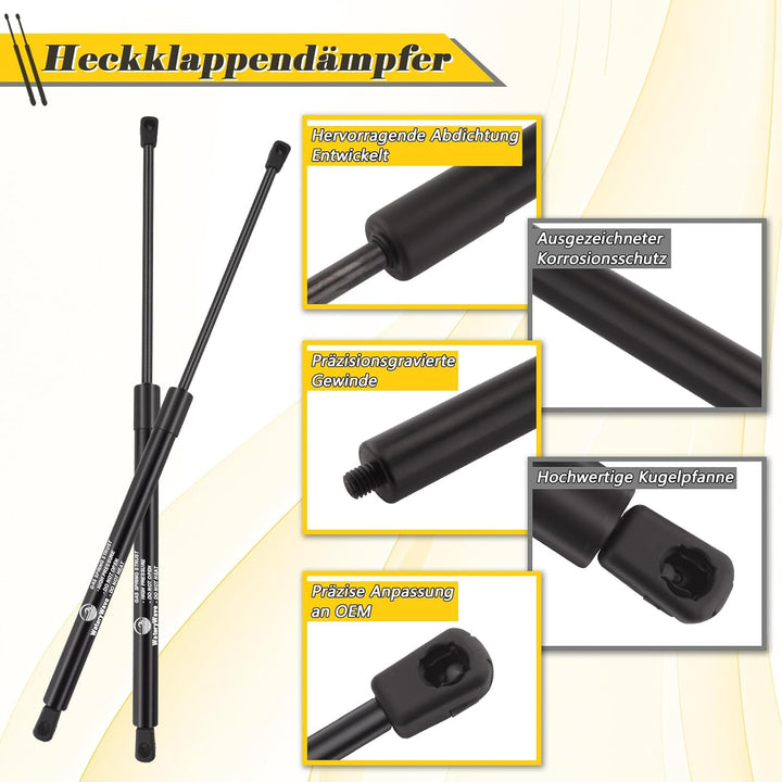2X Heckklappendämpfer für Transporter IV 70B 70C 7DB 7DK 70J 2.4L 1990-1998 Transporter IV 70XB 70XC