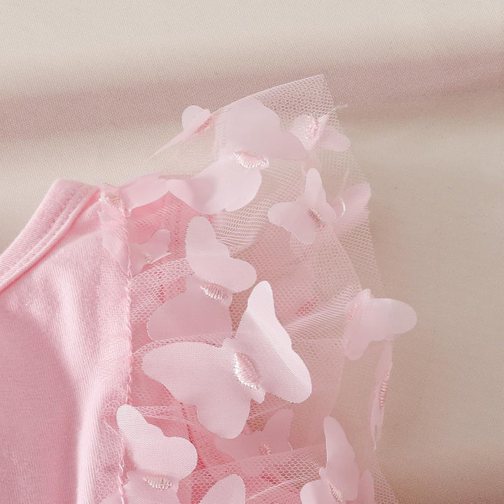 Babykleidung für Neugeborene Mädchen Gerüschtes Kleid mit Blumendruck Sommer Outfits Süsses Schleife