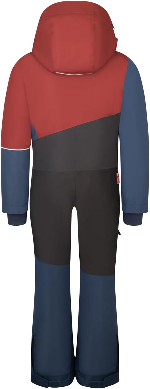 Trollkids Kids Hallingdal Snowsuit 116 carmin red/black/mystic blue, 116 carmin red/black/mystic blu