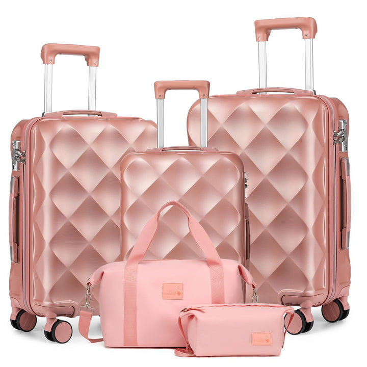 Sea choice Hardschalen Trolley Koffer Set 5tlg. Zwillingsrollen Reisekoffer Enthält 1 Reisetasche un