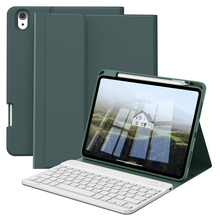 Hülle mit Tastatur für iPad A16 11 Generation 2025/10 Generation 2022(11/10.9 Zoll), Soft TPU Rücksc