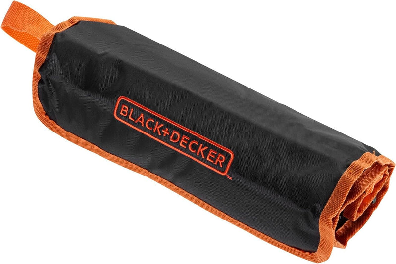 Black+Decker 77-teilig Handliche Roll-Tasche (mit Autowerkzeug-Zubehör) A7063